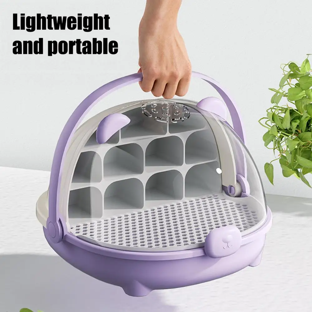 Silkworm Habitat Silk Worm Breeding Box Transparent Silkworm Breeding Box with Handle for Easy Observation Growth Small for Silk