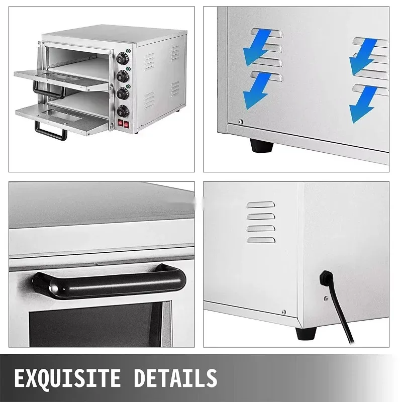 Electric Commercial Baking Oven with Pizza Deck 4000 Bread Bakery Equipment CE SAA IEC EAC Certified New