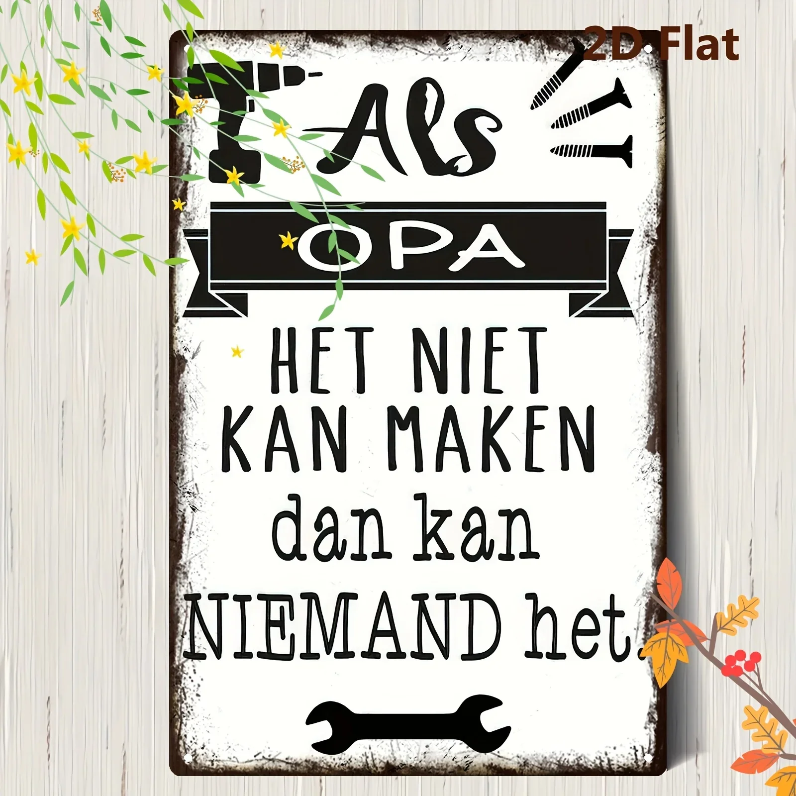 2D Flat, 2D Metal Iron Sign, Opa Says Not Everyone Can Do It, 20*30cm/8*12inch, 1pc Interesting Plaque Wall Art, Suitable for Ho