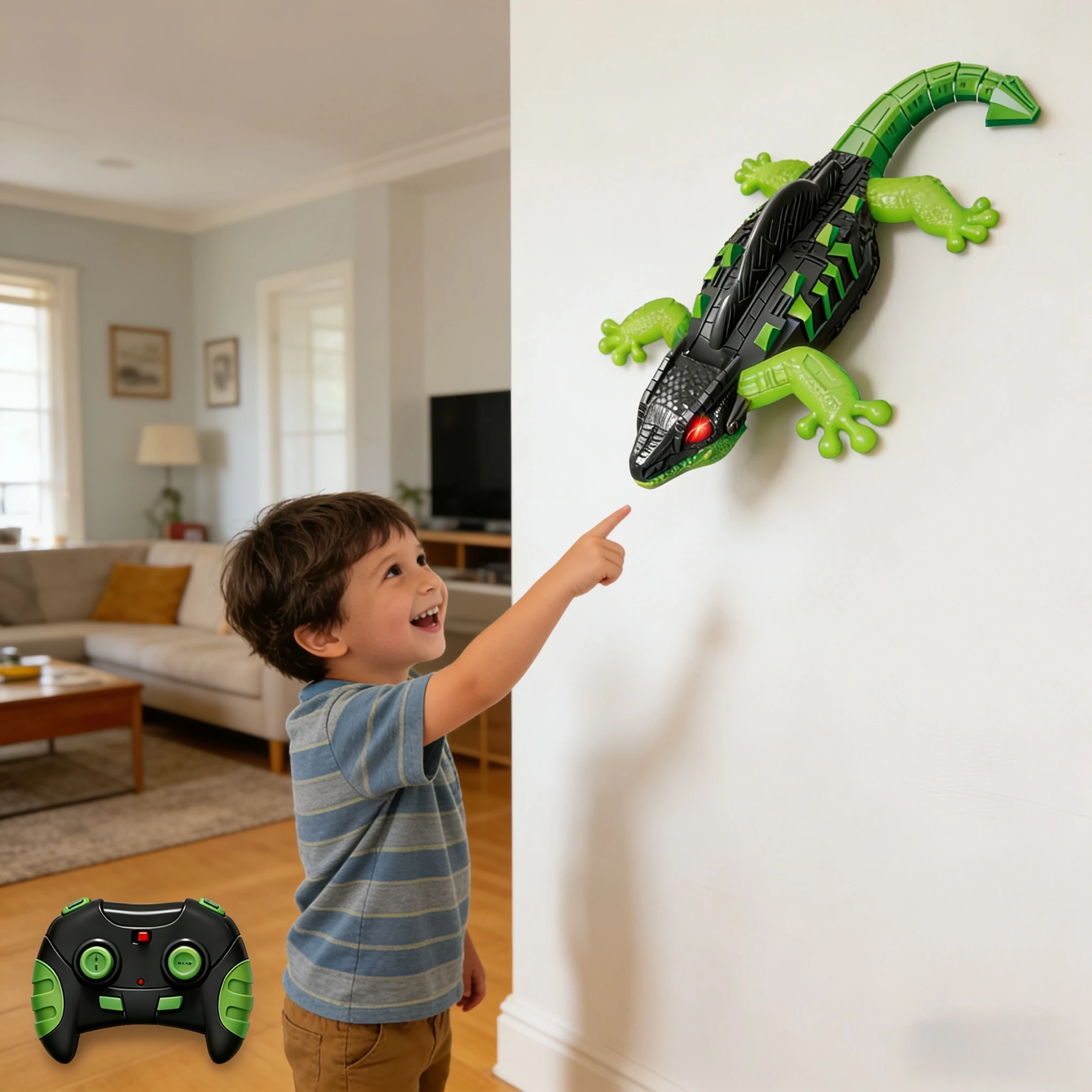Remote Control Lizard Toy Realistic Climbing Crawler Remote Control Animals Toy With Light For Christmas Stocking Stuffer Kids