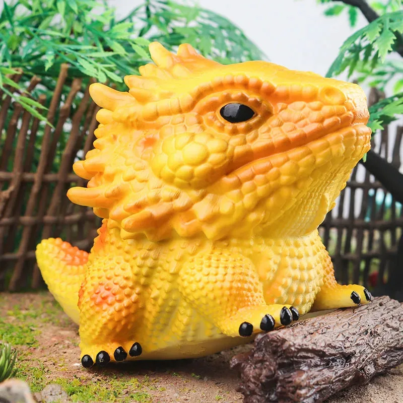 Soft Rubber Simulated Lizard Animal Model Green iguana Bearded Dragon Marine Iguana Action Figure Education Toys for Kids Gift