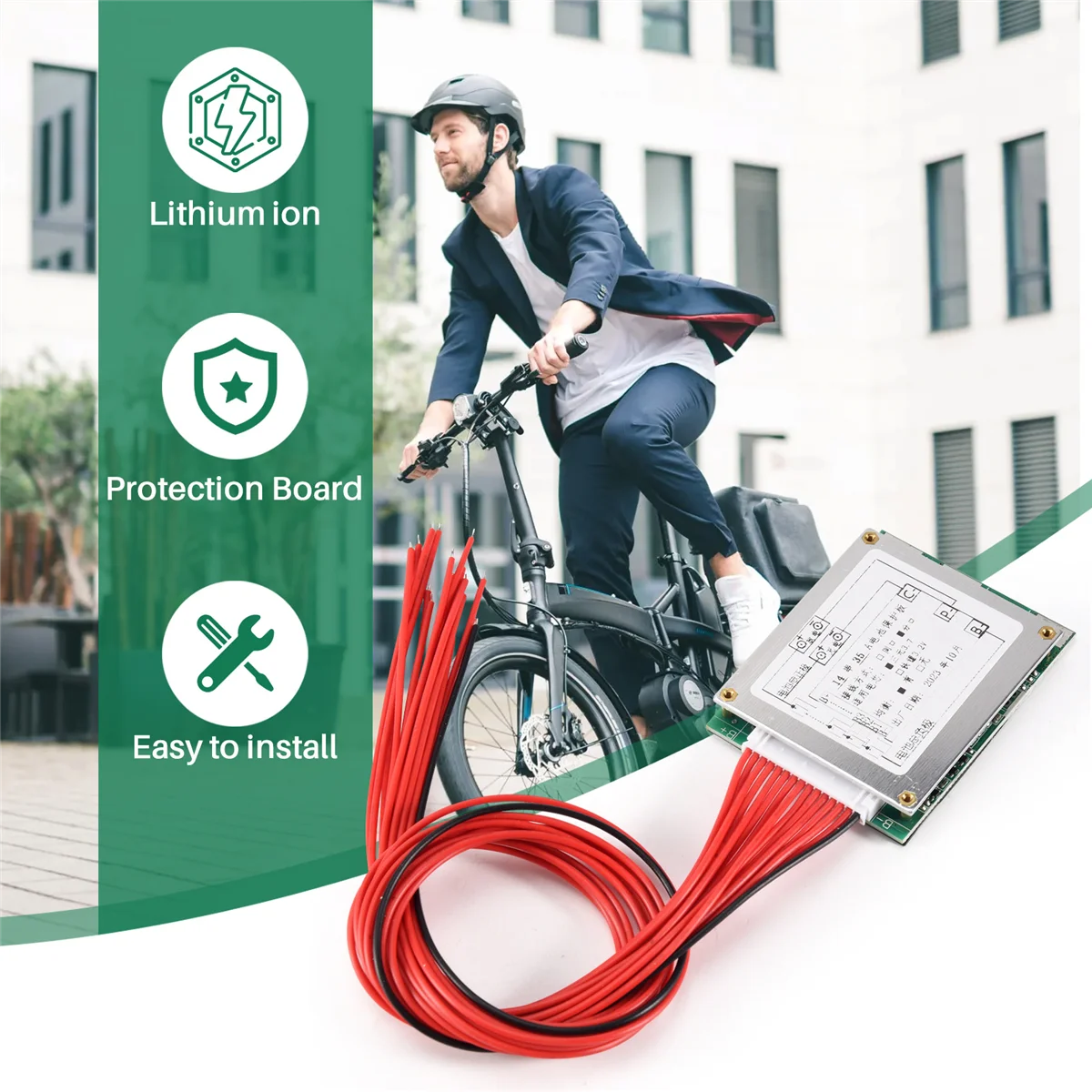AD41-14S 52V 35A ليثيوم أيون ليبوليمر لوح حماية البطارية BMS لوحة دارات مطبوعة مع توازن ل EBike