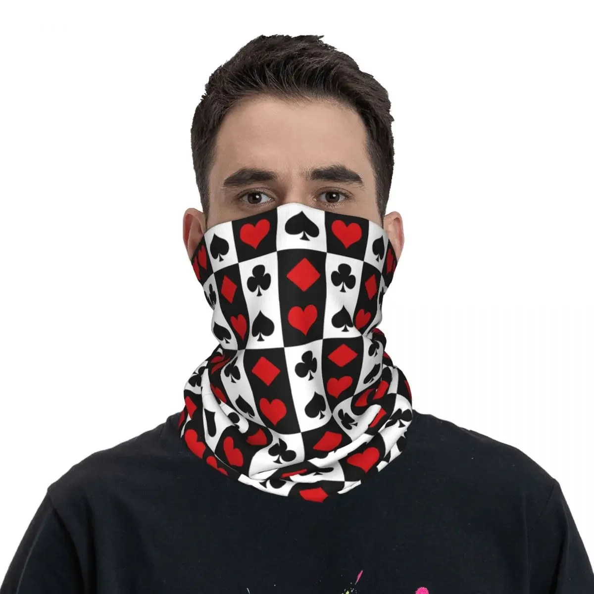 Playing Card Bandana Neck Cover Printed Wrap Mask Scarf Multi-use Headwear Riding Unisex Adult All Season