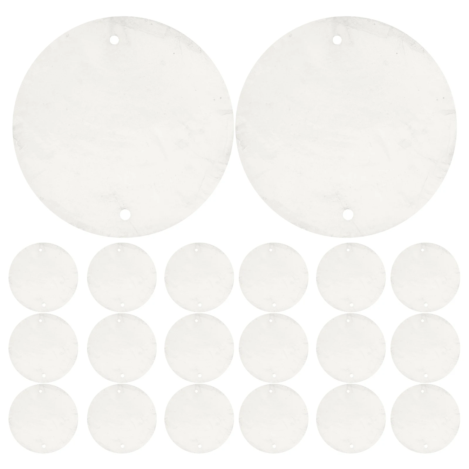 

100Pcs Round Shells Pieces Flat Polished Slices DIY Jewelry Making Pendant Wind Chime Dream Catcher Hanging Craft Accessories