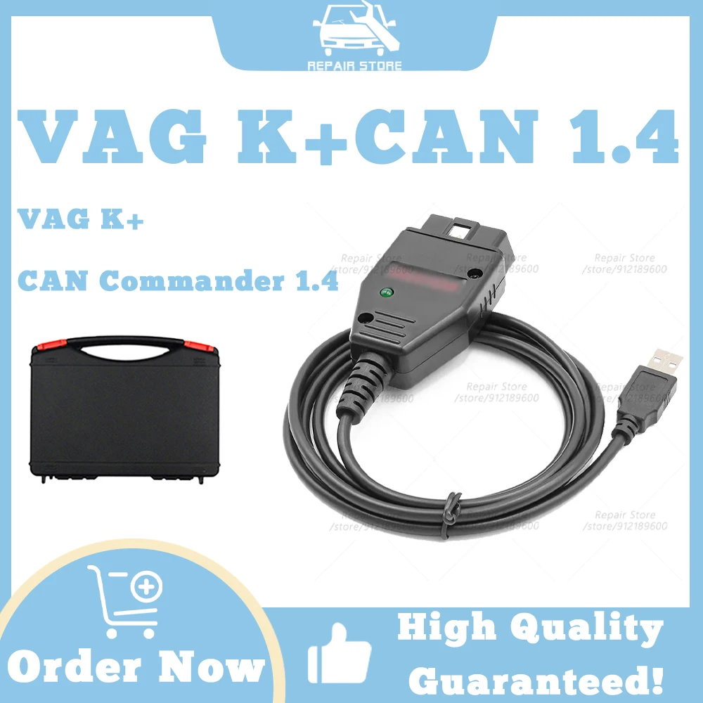 

Read/write EEPROM and programming flash memories VAG K+CAN 1.4 Commander For Au-di/Se-at/Sko-da/V-W Diagnostic via CAN/K-Line