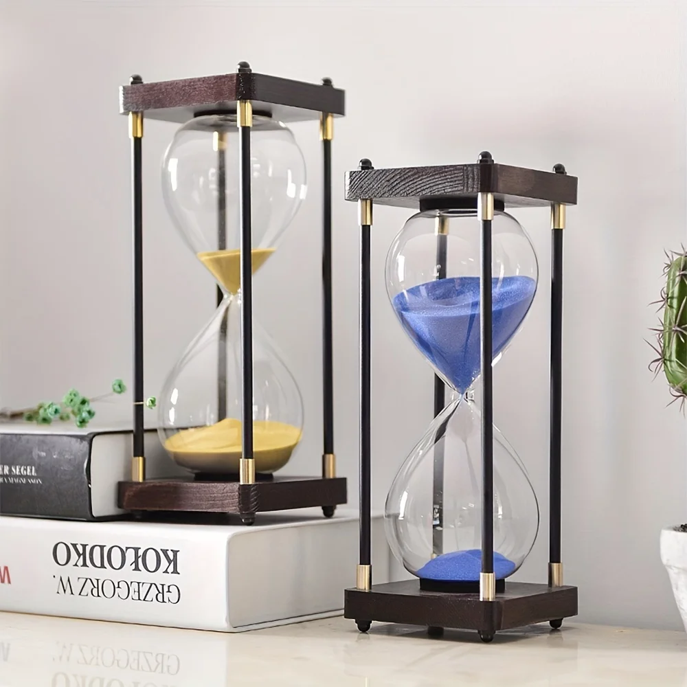 

60-Minute Shatterproof Glass Timer - Vintage-Inspired Timer Decor for Home & Gifts