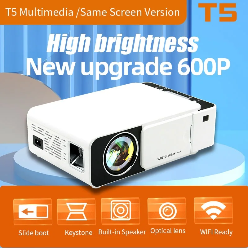 

T5 Mini Portable LED Projector 1080P HD Video 3500 Lumen Projector Home Theater USB Wifi Video Projector Free Delivery!