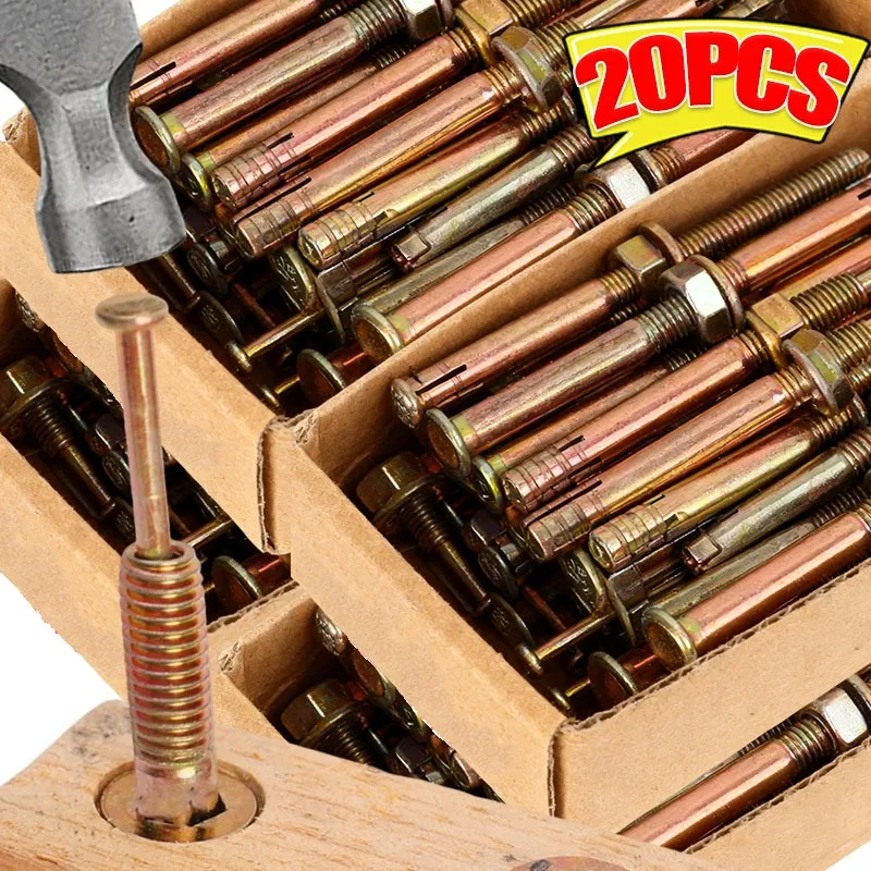 20/2 قطعة التوسع الثقيلة الترباس الكربون الصلب جدار المقابس توسيع أنبوب المطرقة البراغي ملموسة تحديد المراسي السحابة الأجهزة