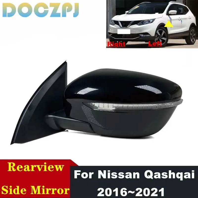 

Car Door Wing Outer Rearview Mirror Assembly W/Lamp FOR NISSAN QASHQAI 2016 2017 2018 2019 2020 2021 5/7/11PINS