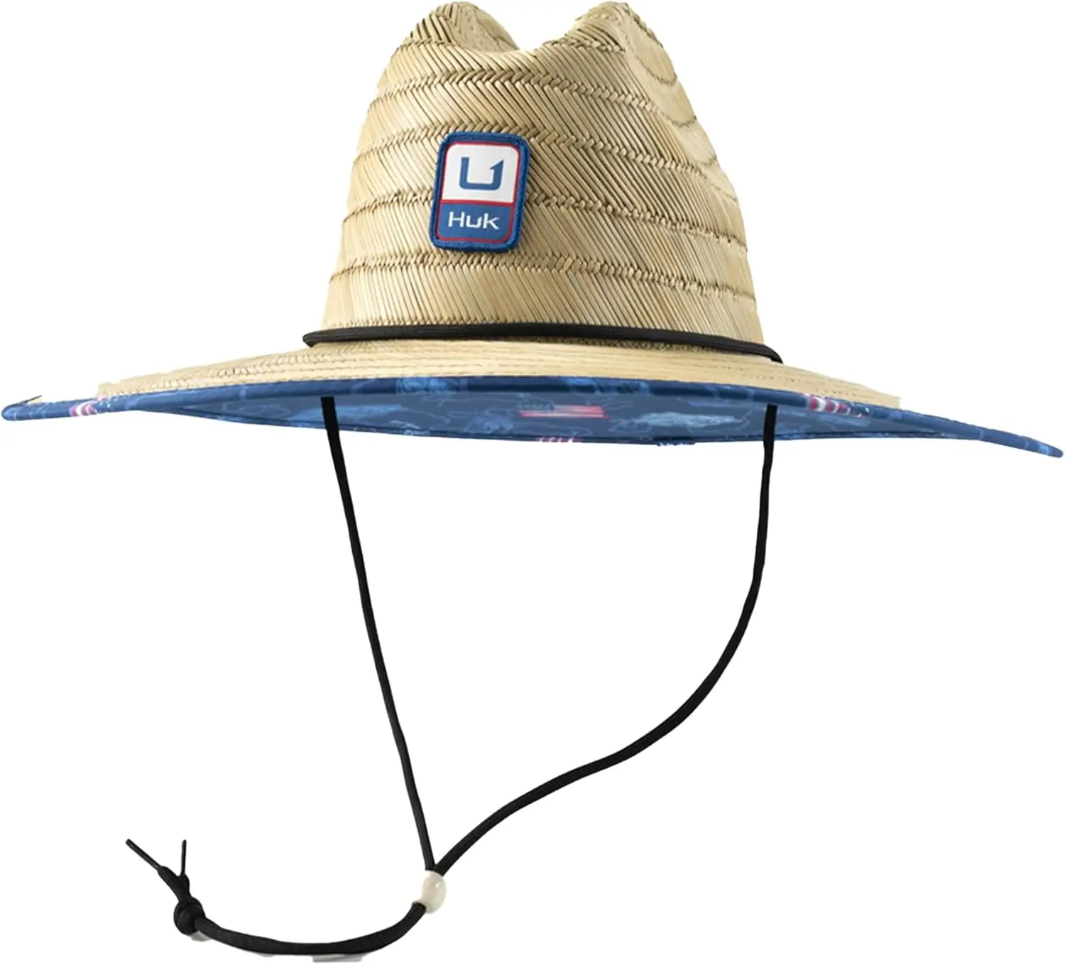 Men's Wide Brim Straw Hat for Fishing & Beach Sun Protection, Breathable Summer Outdoor