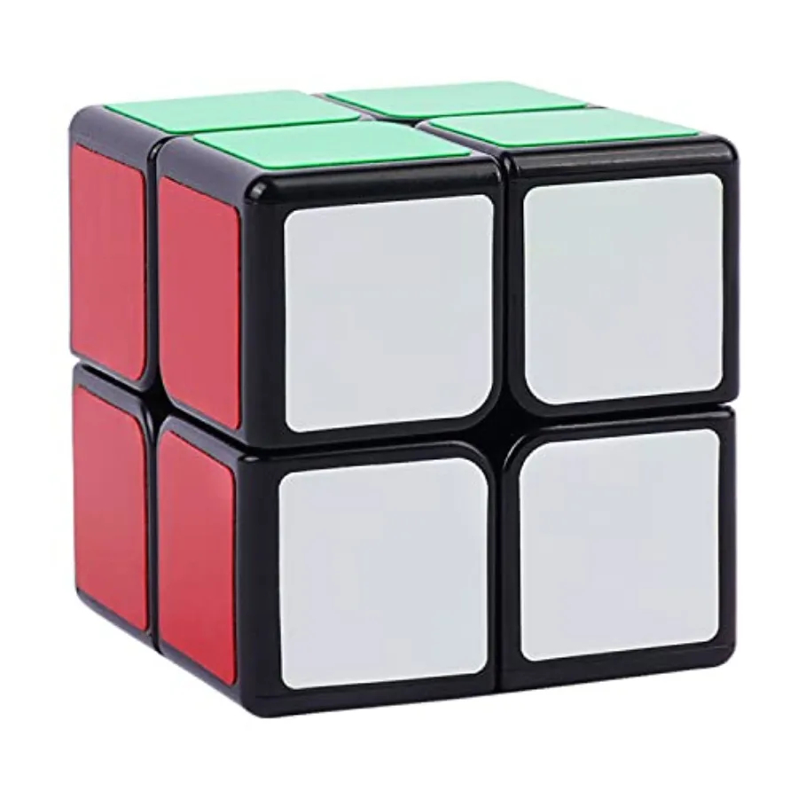 2x2 Cube Toys Puzzle for beginners, ABS plastic material, black color, smooth rotation and durable design