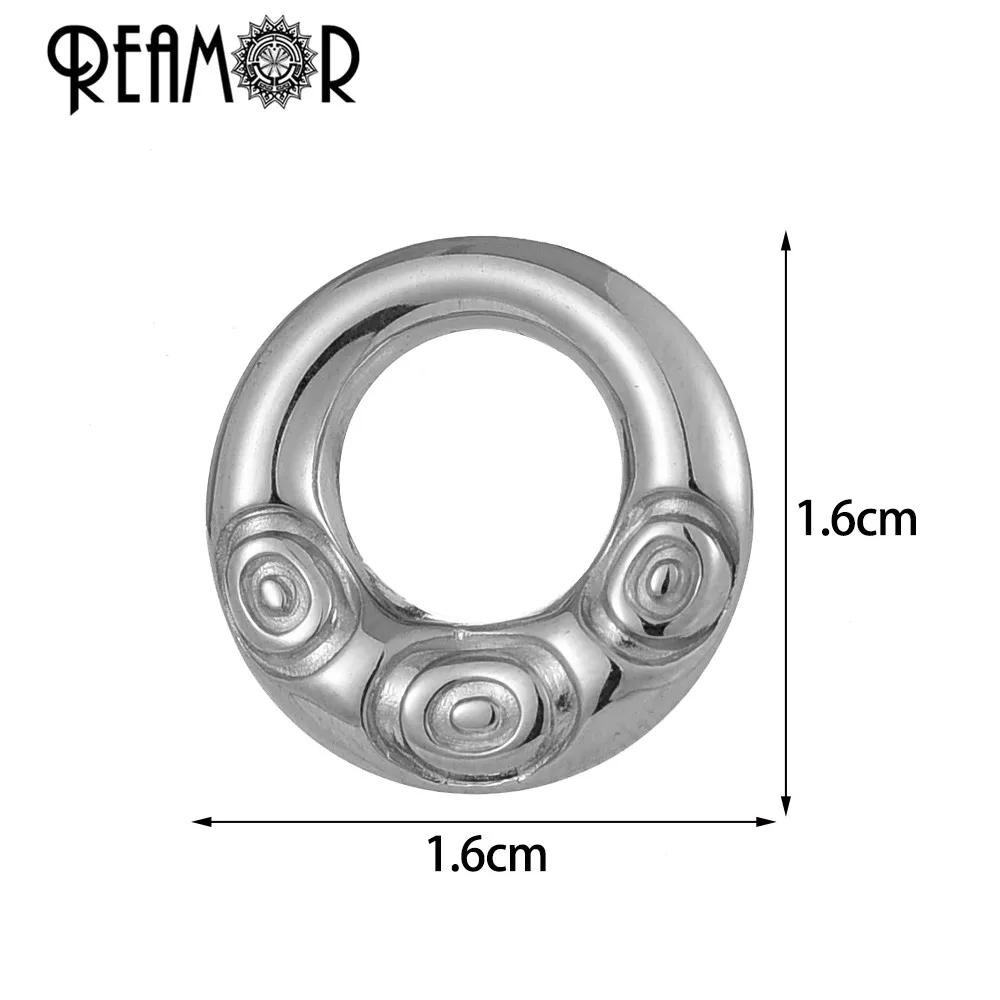 REAMOR 4pc Stainless Steel Connectors Pendant Gold Color Geometry Round Pig Nose Charms For DIY Necklace Bracelet Jewelry Making