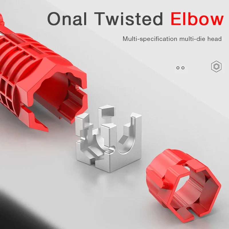 8 в 1 Противоскользящий инструмент для ремонта кухни и сантехники, гаечный ключ для раковины, смеситель, ключ для водопроводной трубы, гаечные ключи для ванной комнаты, наборы инструментов