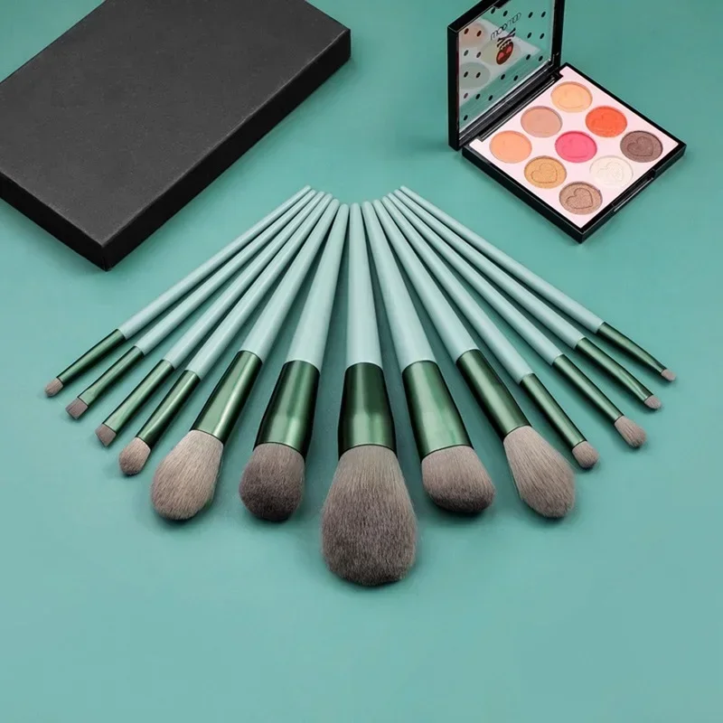 Makeup Brushes Set Soft Natural Hair Powder Foundation Eyeshadow Eyebrow Blush Blending Concealer Cosmetic Tools