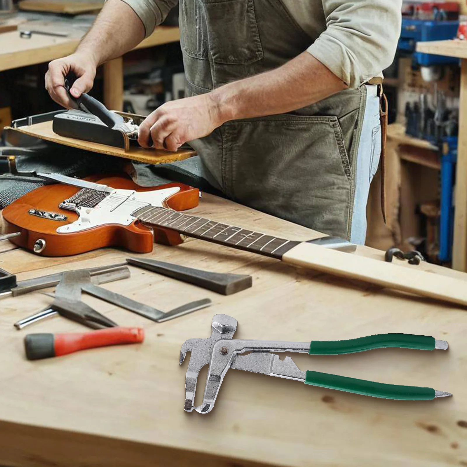 كماشة إطارات السيارة كماشة إصلاح الإطارات سبائك الصلب كماشة متعددة الوظائف إزالة غطاء العجلة اللون الأخضر مواد عالية الجودة #1