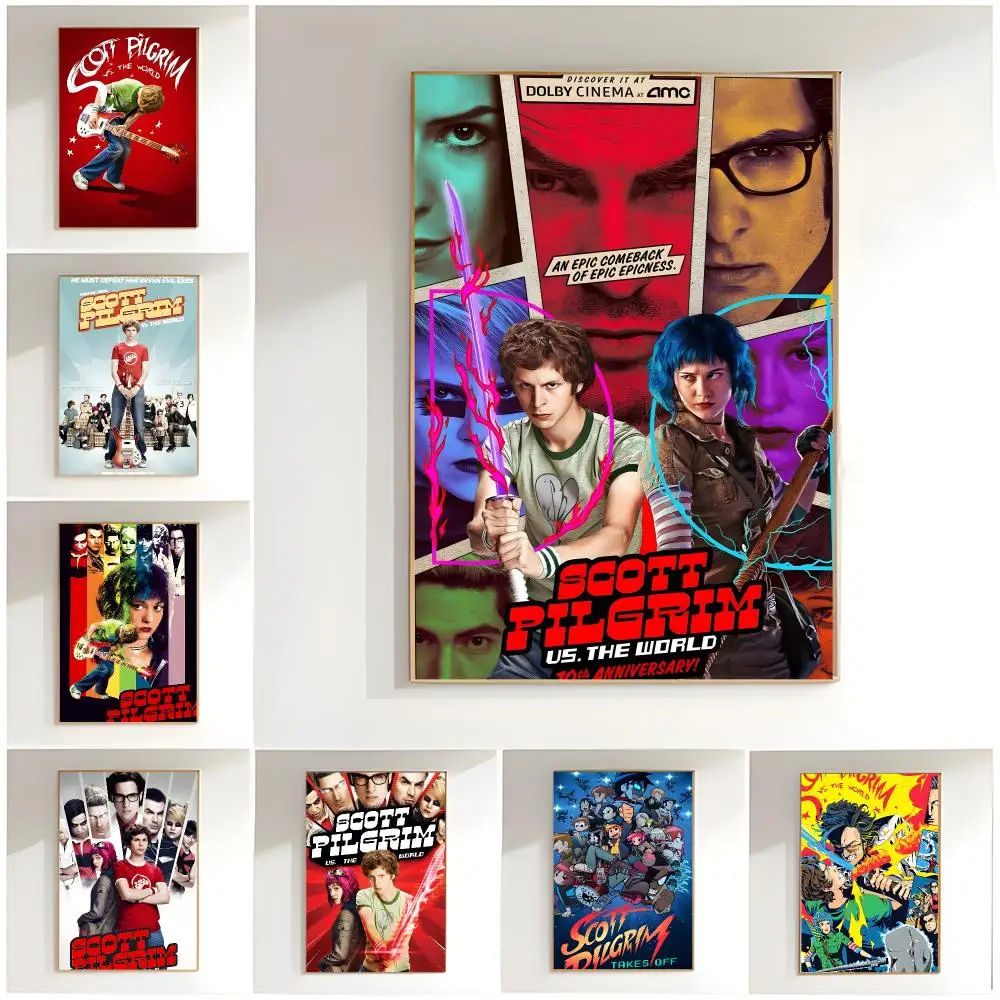 alt movie s-scott pilgrim vs the world Poster Classic Wall Art  Home Decor  Peel and Stick Unframed