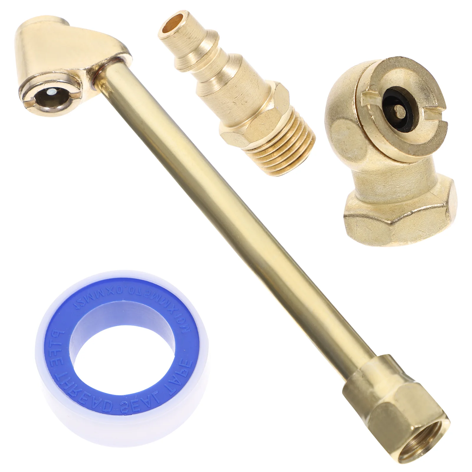 Air Clamp Kit Tire Inflator Chuck Compressor Accessories Nozzle Adapter Hose Quick Connect Brass