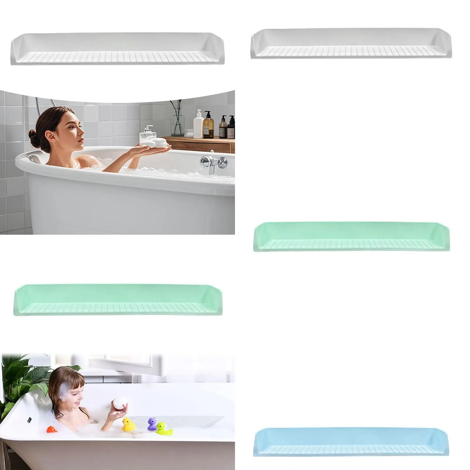 Bathtub Splash Guard for Tub Keep Dry and Tidy Tub Play Shelf for Kids