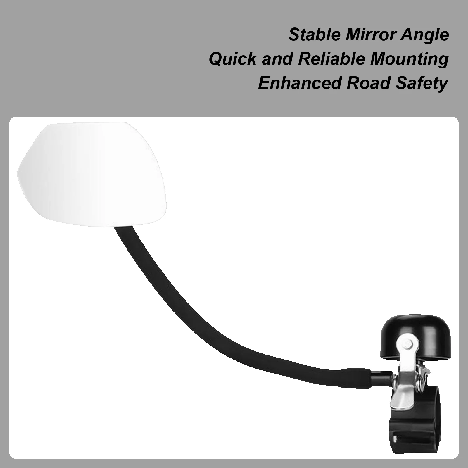 

Bike Mirrors For Handlebars Rear View Mirror Bike Accessories Rotatable Safe Rearview Convex Lens With Bell 360 Degree