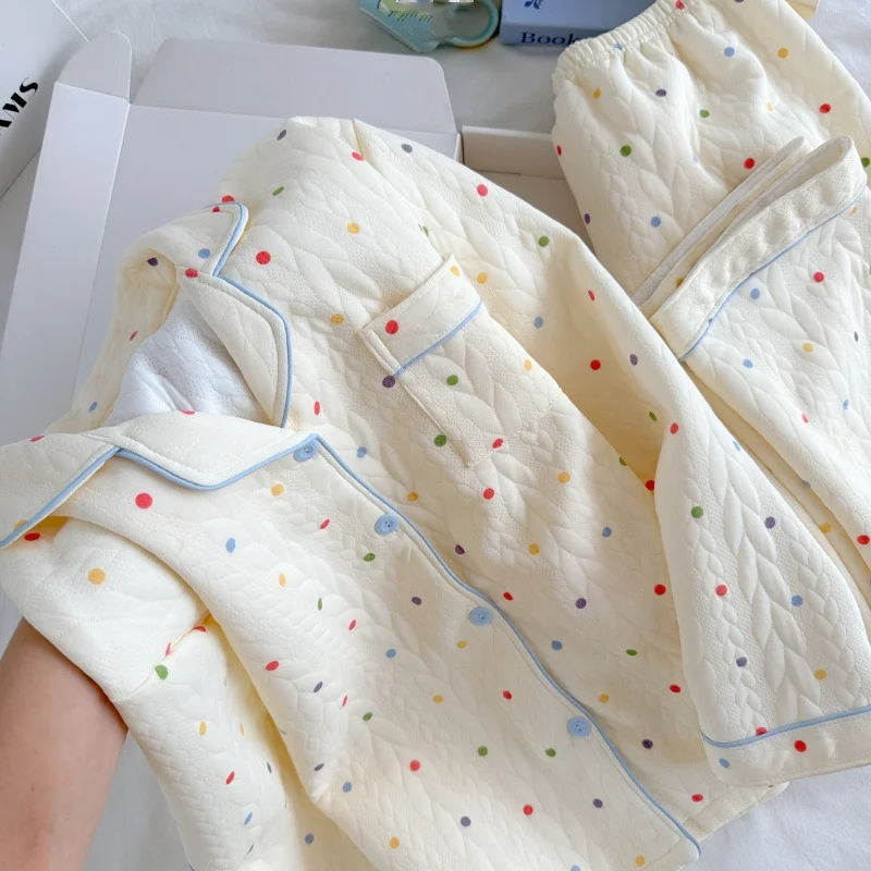 

new model Women's Clothing pajamas female autumn winter thicken Comfortable Sleepwear keep warm Cotton Pajama Set homewear