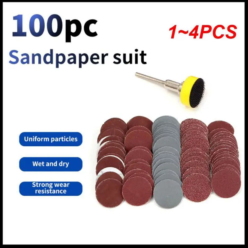 1~4PCS Inch 25mm Sanding Discs Pad 100-3000 Grit Abrasive Polishing Pad Kit For Dremel Rotary Tool Sandpapers