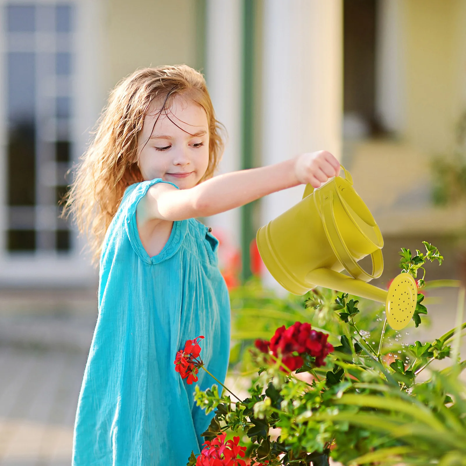 

Gardening Watering Pot Metal Iron Durable Watering Can Large Opening Ergonomic Handle Spill Proof Indoor Outdoor Plant Tool