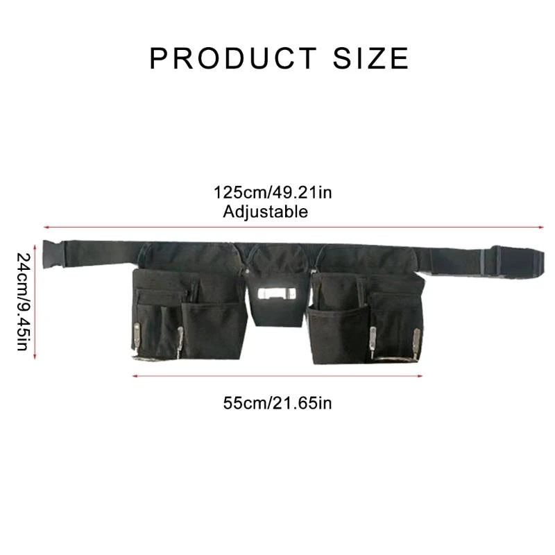 Pocket Tool Belts Gardening Belt with Quick Release Buckle Adjustable Utility Belt Work Apron for Men Women Gardening