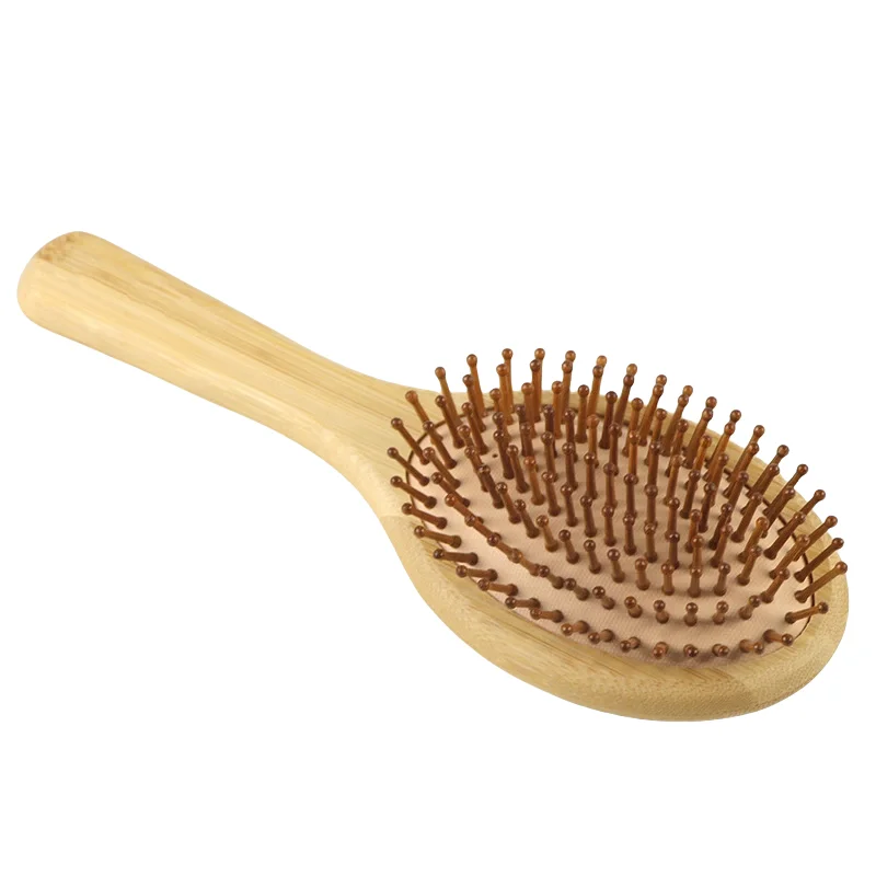 

1 Pc Eco-friendly Bamboo Hair Brush Detangling Hairbrush Wooden Air Cushion Massage Comb Wide Tooth And Pointed Tail Cmb