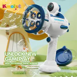 Bubble in Bubbles Autonomous Bubble Machine Astronaut Bubble Gun Children's Toys for Boys Girls Summer Outdoor Party Toy Gifts