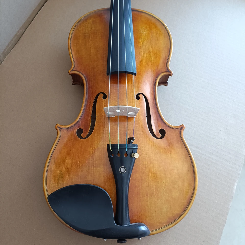 strong tone！ Guarneri 1743 Handmade Violin 4/4 Italian retro Oil Varnish Vinlino set professional musical instrument