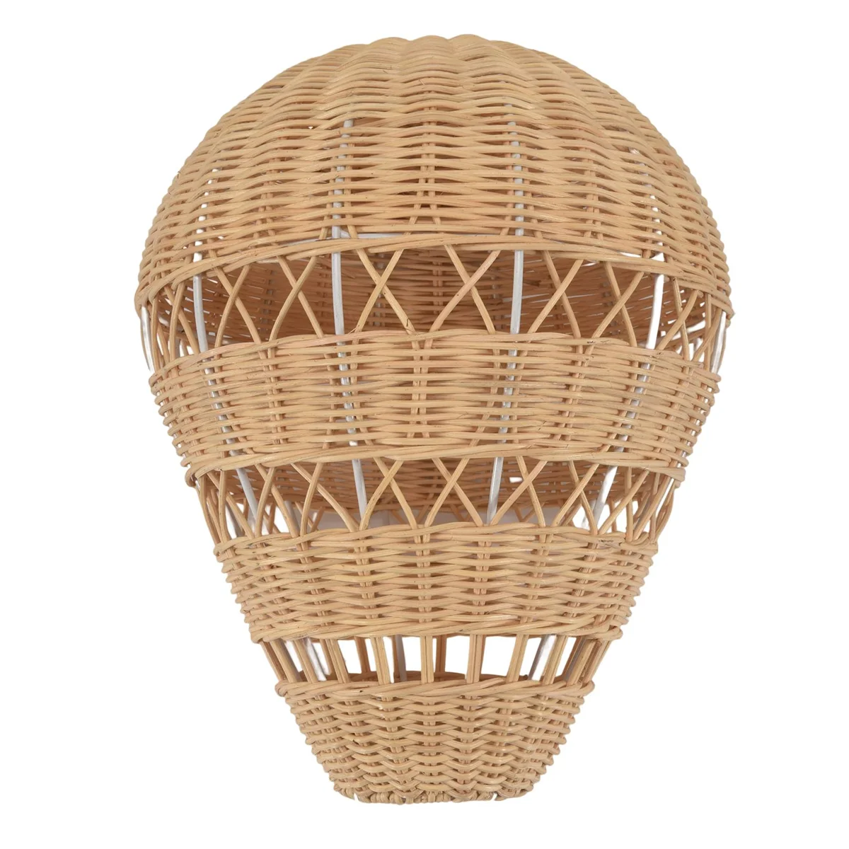Balão de ar quente do Rattan à mão, decoração do berçário boêmio, parede do quarto das crianças, adereços fotográficos