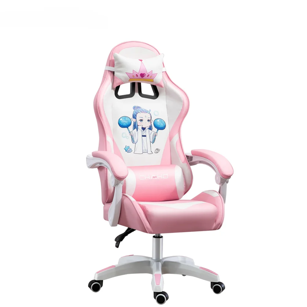 Low Moq White Pink Office Chair Comfortable Superhero Homall Girl Computer Chair Home Learning Computer Anime Gaming Chair