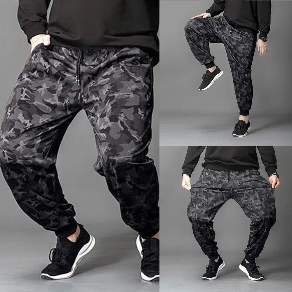 Men Long Casual Sports Jogging Pants Slim Fit Trousers Camo Jogger Fitness Running Sweatpants fashion