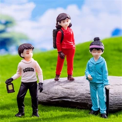 4 Pcs/set Resin Microscape Adventure Climber Boy Girl Figures Room Funny Decoration Table Ornaments DIY Home Decor Crafts