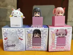 Puella Magi Madoka Magica Boneca Figura para Crianças, Kawaii, Esoberi, Kaname, Homura, Kyubey, Natal, Presente de Aniversário, Brinquedo, 9cm, Anime, Novo