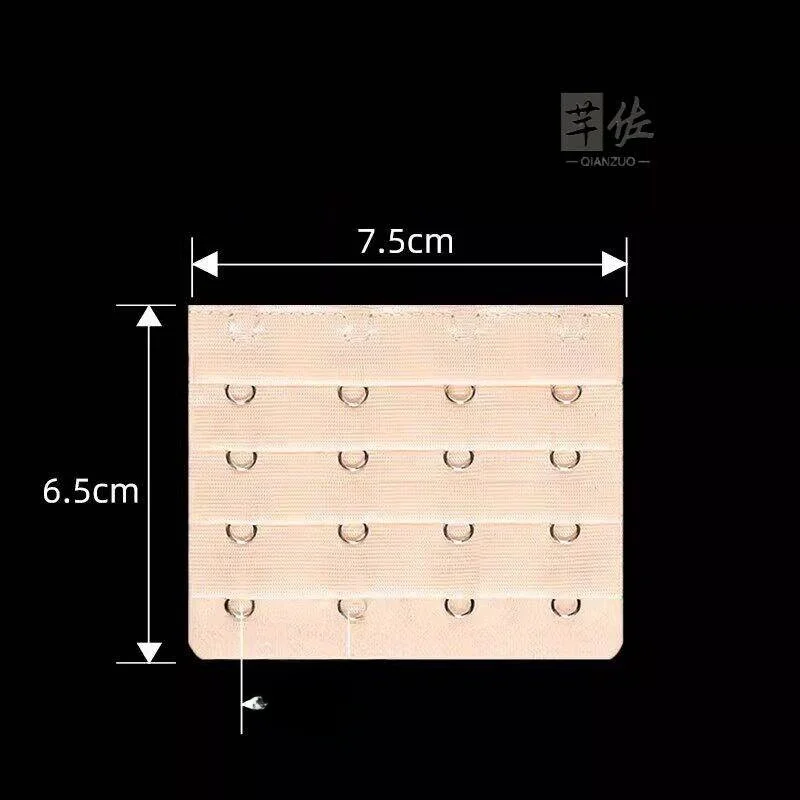 Extended Four Row Four Button Bra Extender Large Chest Underwear Back Clip Extension Full Cotton Anti-Slip Buckle Ladies Ling...