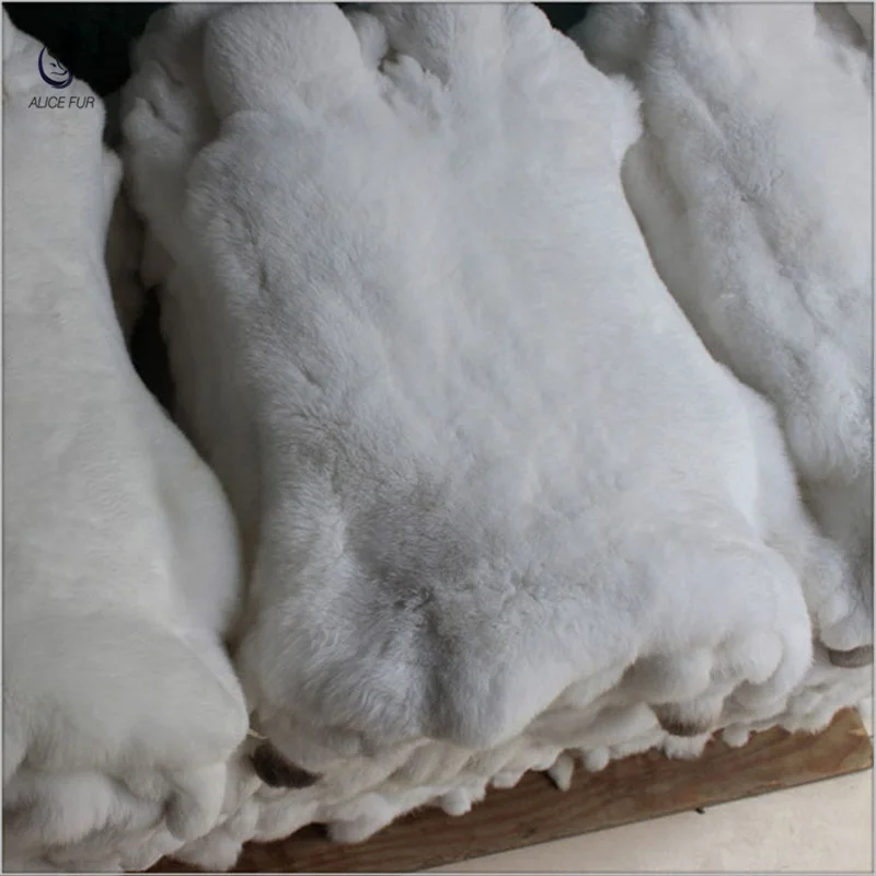 Natural Rex Rabbit Skin Leather Real Genuine Rabbit Fur Pelt For Decoration DIY Materials