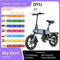 E-Bike DYU C2 350W Motor 36V15AH Removable Battery Electric Bike 16 Inch Tire Fashion Version City Adult Electric Bicycle