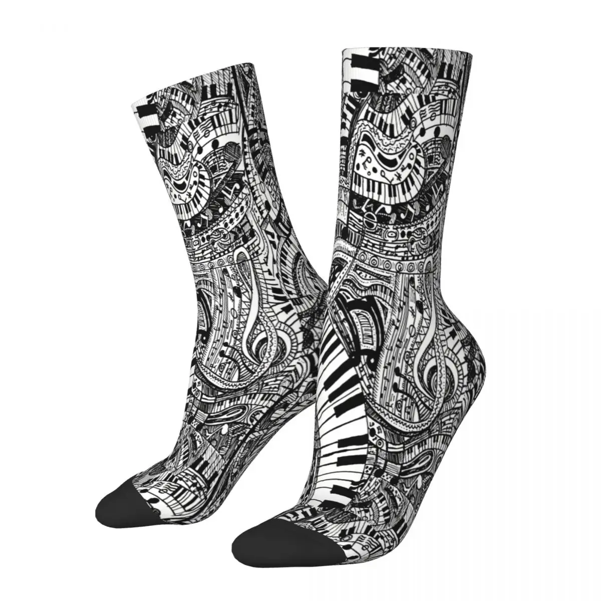 

Classical Doodle Music Notes Socks Male Mens Women Winter Stockings Printed