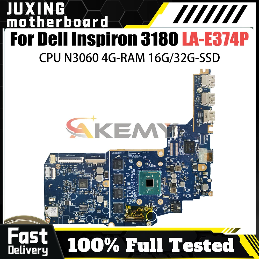 

LA-E374P For DELL Inspiron 3180 LA-E374P Notebook Motherboard 100% Tested Laptop Mainboard