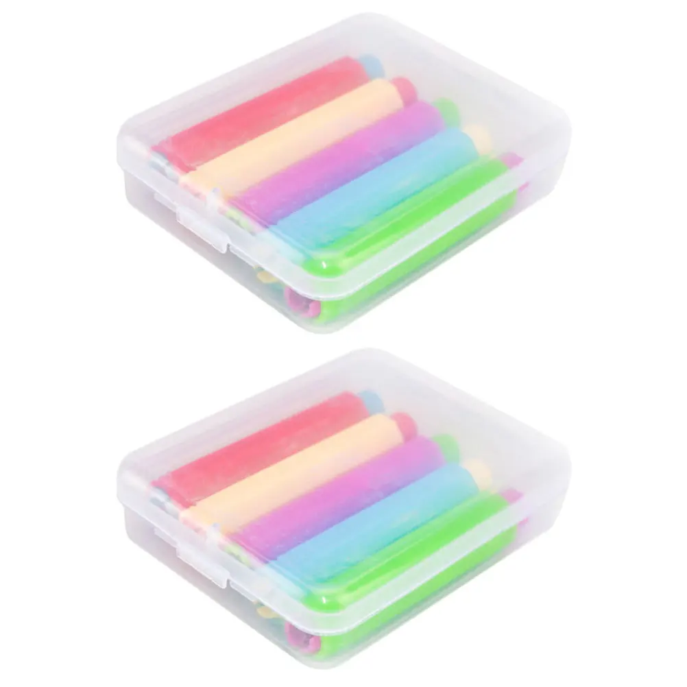 

10Pcs Colorful Chalk Holder Plastic Cover for Teachers Students Dust Proof Chalk Clip Storage Case Classroom Accessories