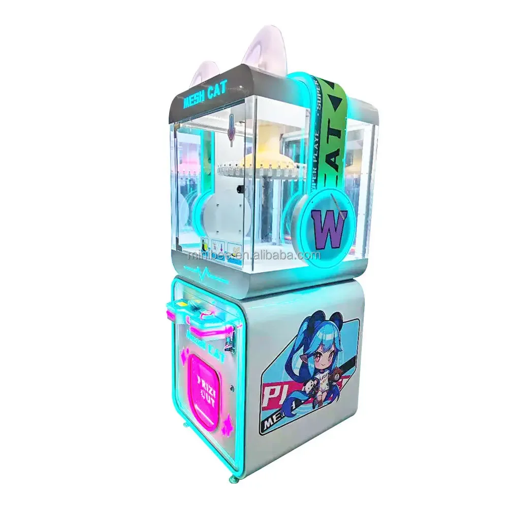 Mini coin operated claw machine Metal lottery and entertainment vending machine clip machine