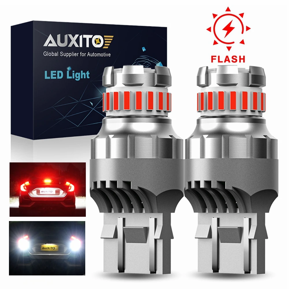 AUXITO 2X T20 7440 7443 1157 P21/5W LED Bulb P21W BA15S 1156 7506 BAY15D LED Brake Lights Reverse Lamp DRL Car Lights Red White