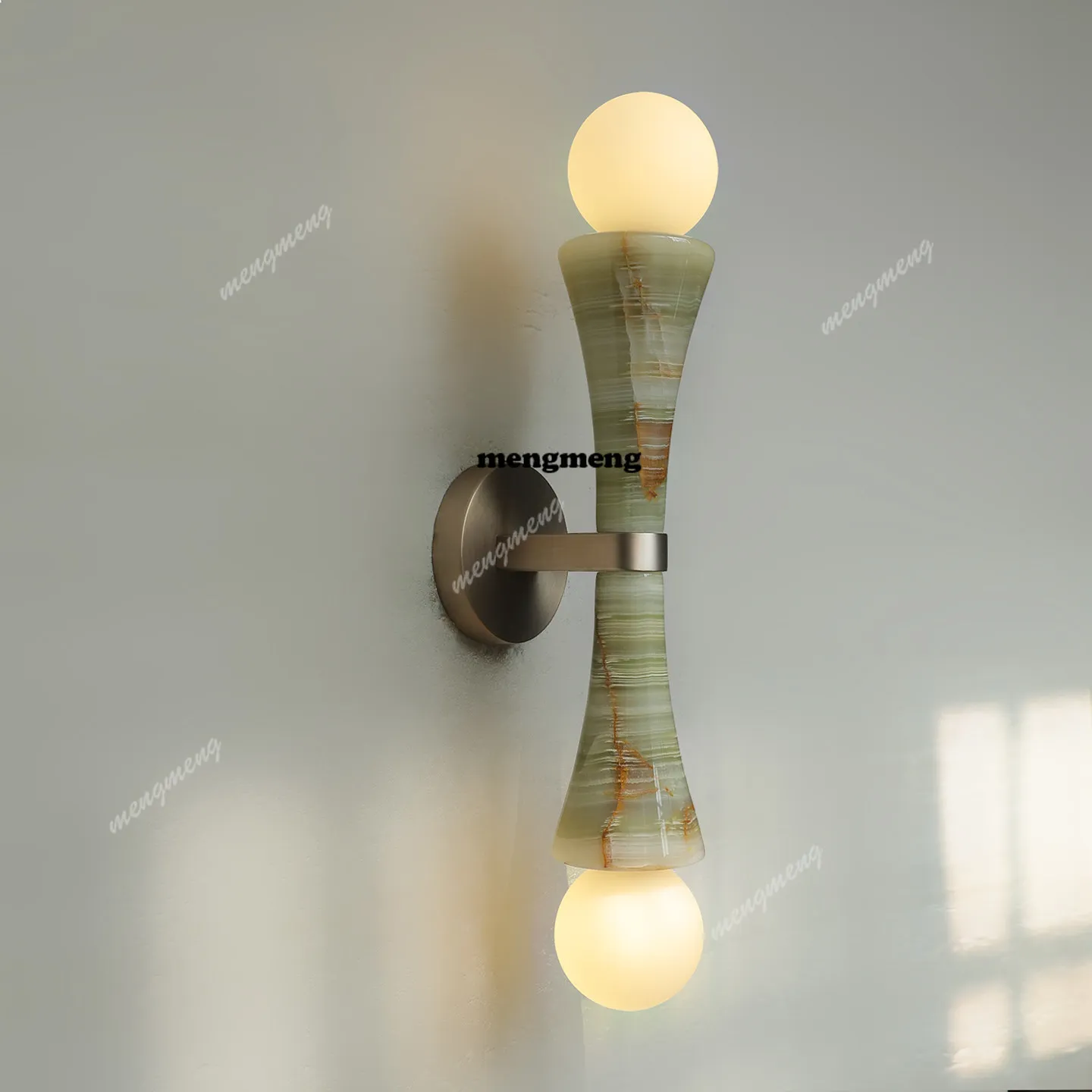 

Yellow travertine wall lamp corridor French medieval villa entrance stairs bathroom bedside lamp