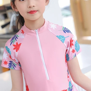 Girls' Floral One-Piece Swim Dress | Quick-Dry Swimwear Ages 3-16 4 Kids Girl Swimming Suit One Piece Beach Dress Quick Dry Swimwear Teenage Girl Swimsuits Children 3 to 16 Years Girl Bathing Suit 4