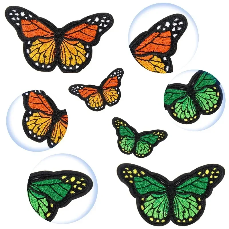 20/40/60/80/100 Pcs Butterfly Iron on Patches, 2 Size Embroidered Sew Applique Repair Patch _ Everything Else