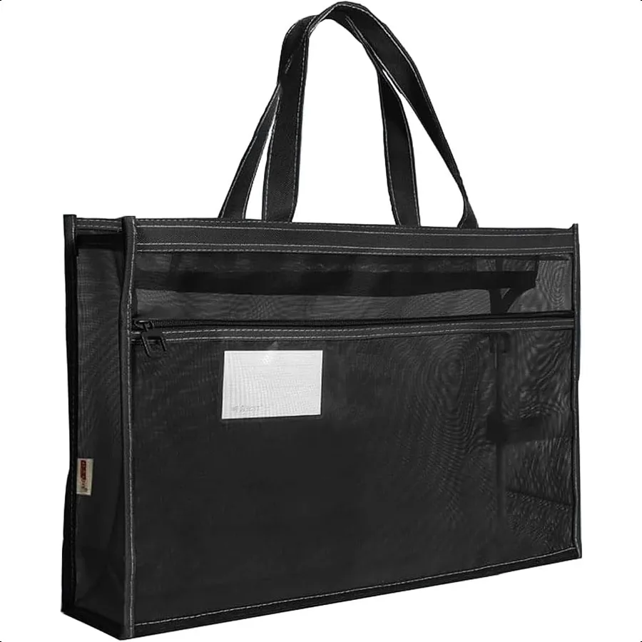 

Art Portfolio Bag 18 x 12 Inch Poster Storage Bag with Handle and Zipper Organizer Transparent Bag for Posters Board Painting B