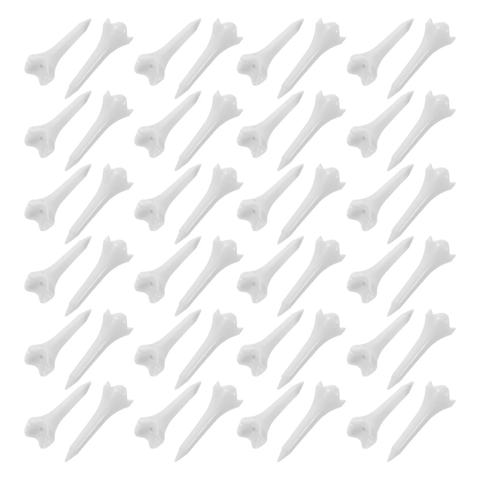 50 قطعة تي شيرتات الجولف البلاستيكية 1.5 بوصة قصيرة متينة ومستقرة 4-الشق تصميم لممارسة نطاق القيادة حامل تي شيرت جولف قابل لإعادة الاستخدام