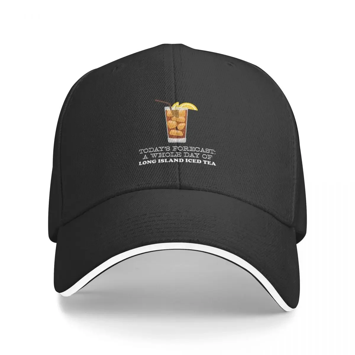 

Funny Long Island Iced Tea Today’s Forecast graphic Baseball Cap summer hat Fashion Beach Baseball For Men Women's