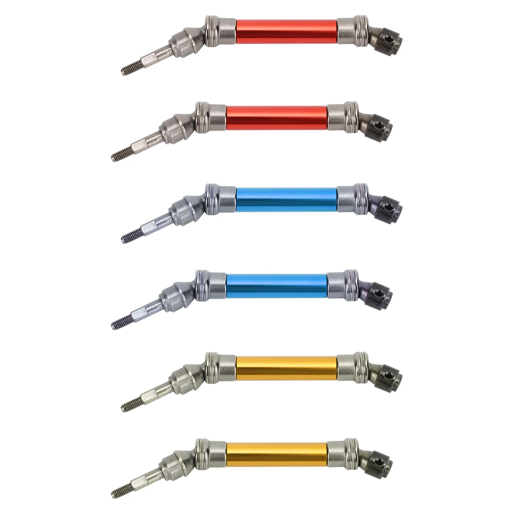 2 pçs rc carro dianteiro cvd tipo de três seções peças do eixo de transmissão acessórios apto para traxxas slash rc eixo de transmissão do carro